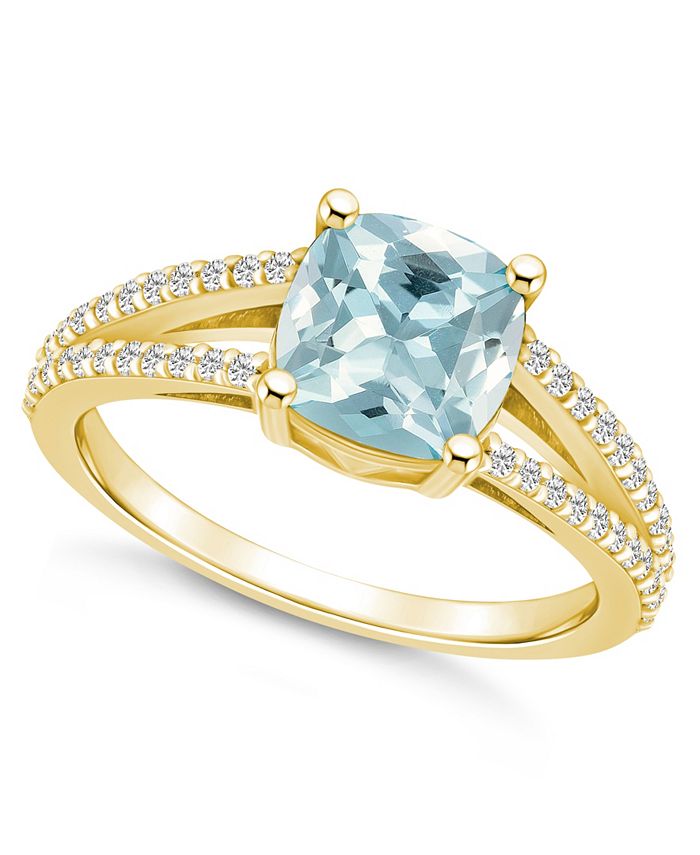 Macy's store aquamarine ring