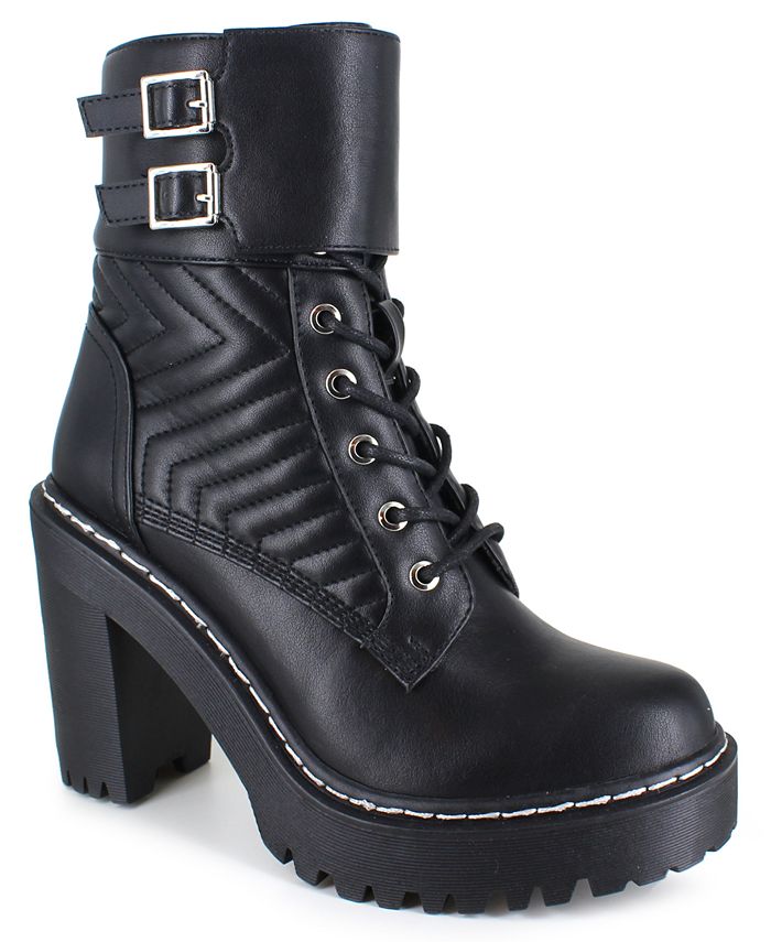 XOXO Women s Jackie Chunky Combat Bootie Macy s