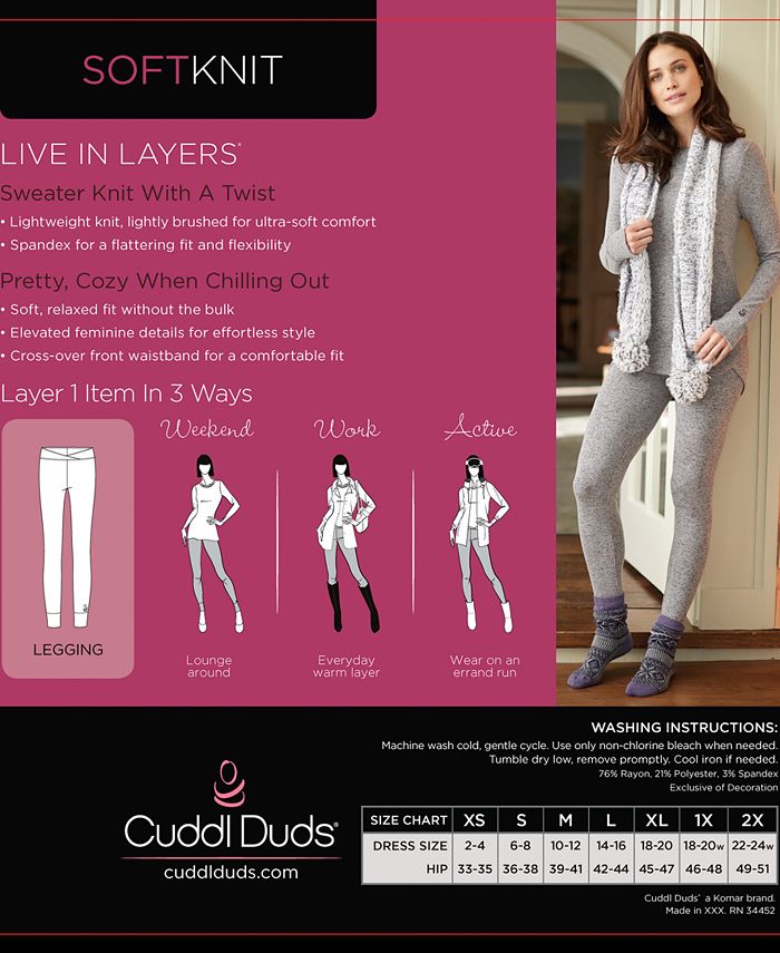 Cuddl Duds Plus Size Soft Knit Lounge Pants Macy's