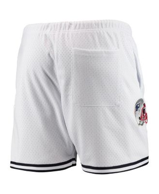 Men's White New England Patriots Mesh Shorts