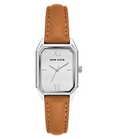 Women's Honey Brown Genuine Leather Strap Watch, 24mm