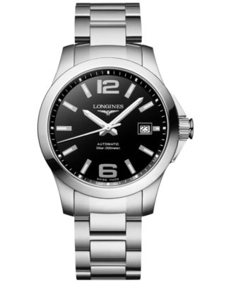 Longines Women's Swiss Automatic Conquest Stainless Steel Bracelet ...