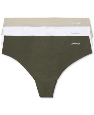 캘빈 클라인 언더웨어 세트 (선물 추천) Calvin Klein Womens Invisibles 3-Pack Thong Underwear QD3558