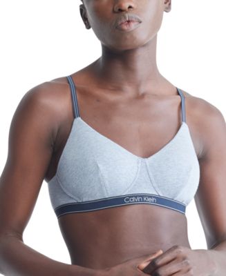 Calvin Klein Women's Pure Ribbed Light Lined Bralette QF6439 - Macy's
