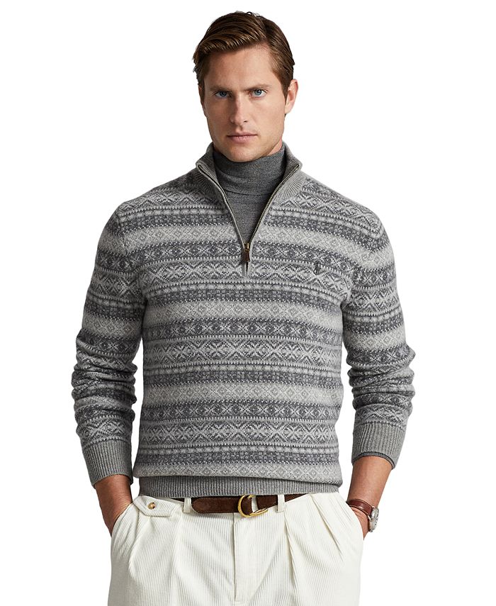 Polo Ralph Lauren Men's Fair Isle Wool-Cashmere Sweater & Reviews -  Sweaters - Men - Macy's