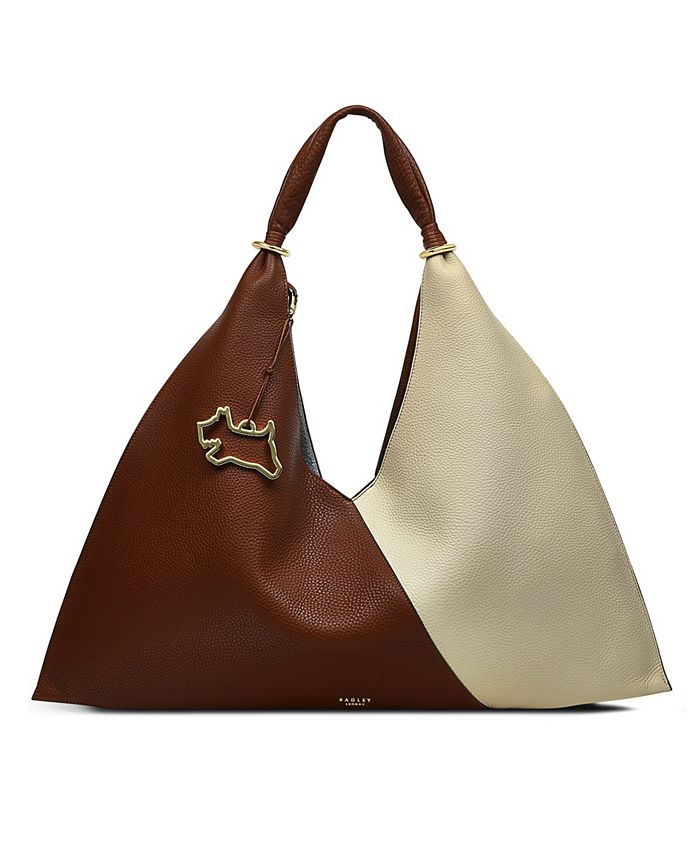 RADLEY Women Hobo Leather Brown Shoulder Double Handle Bag