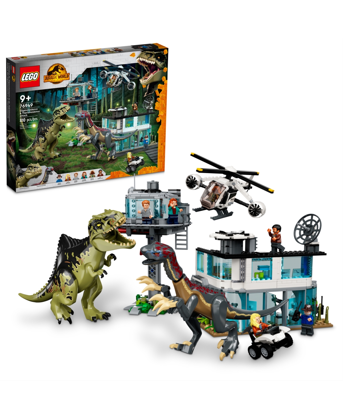 Lego Babies' Giganotosaurus Therizinosaurus Attack, 658 Piece In Metallic