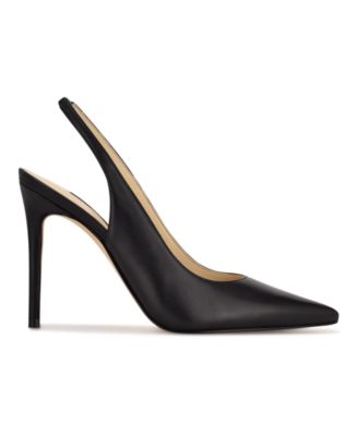 Women's Feather Pointy Toe Slingback Dress Pumps