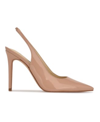 Women's Feather Slingback Stiletto Pumps 