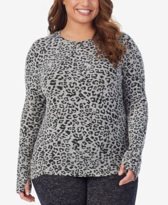 Cuddl Duds - Plus Size Soft Knit Long Sleeve Top