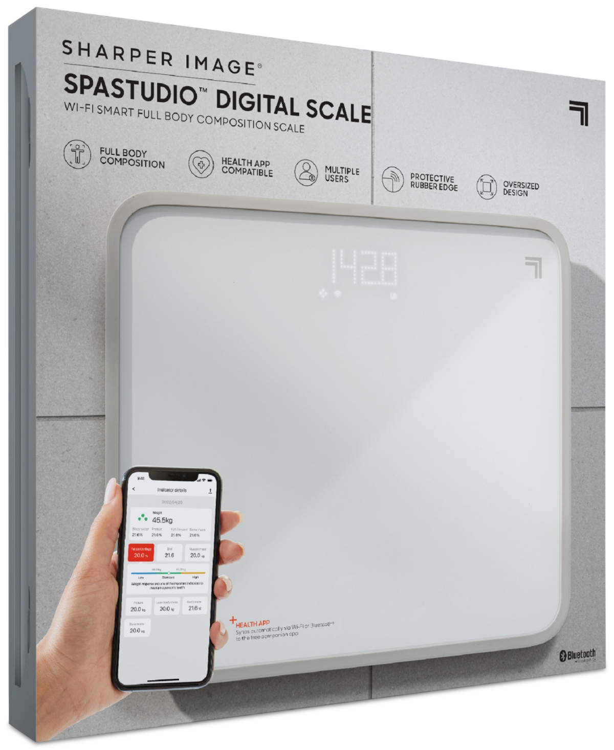 Sharper Image Spastudio Digital Wifi Smart Scale In White