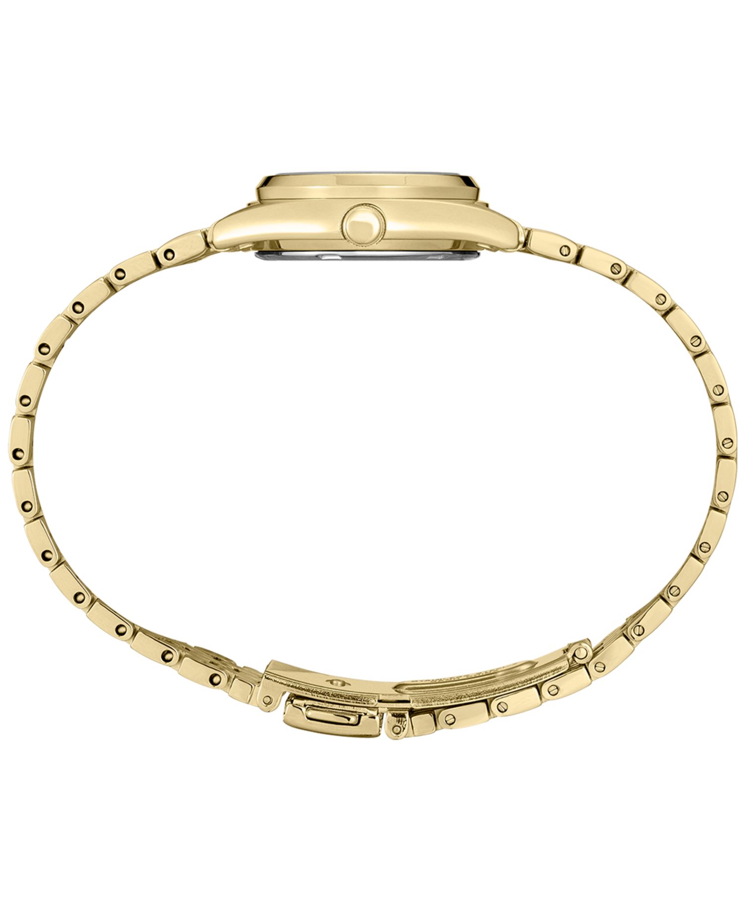 Women's Analog Essentials Gold-Tone Stainless Steel Bracelet Watch 25mm