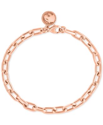 EFFY Collection - Men's Polished Link Bracelet in 14k Rose Gold-Plated Sterling Silver
