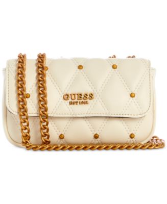 GUESS Triana Quilted Micro Convertible Chain Mini Crossbody - Macy's
