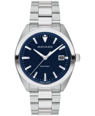 Movado - Unisex Swiss Heritage Datron Stainless Steel Bracelet Watch 39mm