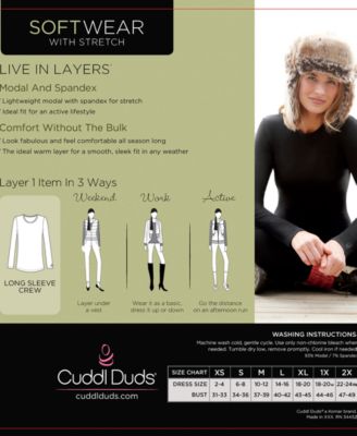 Plus Size Softwear with Stretch Long Sleeve Top