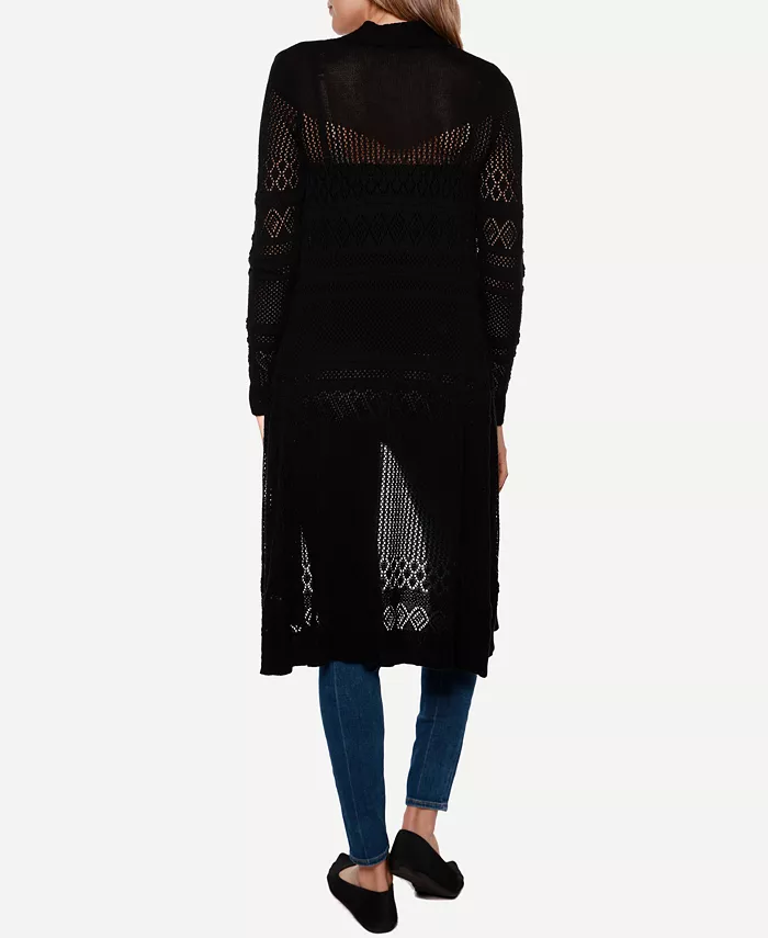 Pointelle-Stitch Duster Cardigan Sweater - thumbnail 6