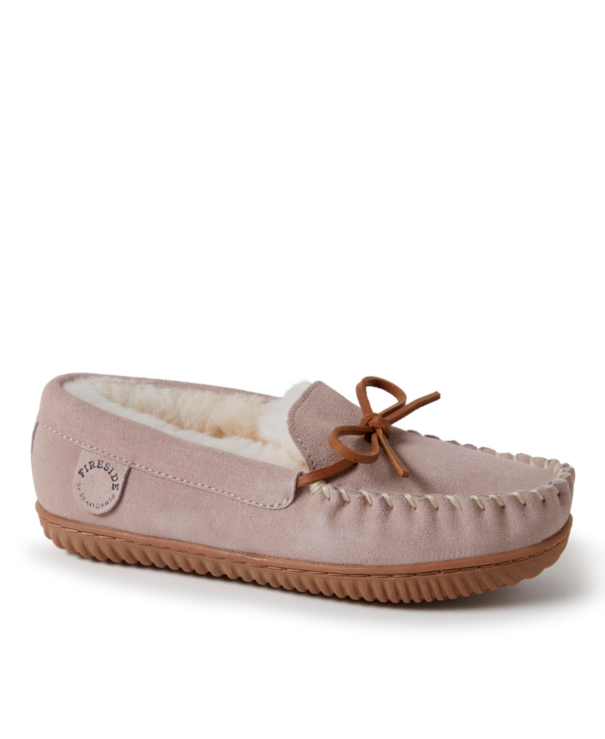 Dearfoams Fireside by Women's Alice Springs Genuine Shearling Moccasin Slipper