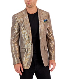 Men's Gold Metalic Slim-Fit Sport Coat