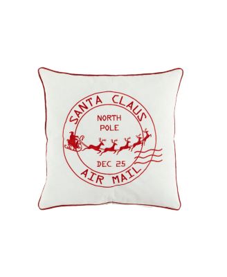The Mountain Home Collection - Santa Claus Air Mail Decorative Pillow, 20" x 20"