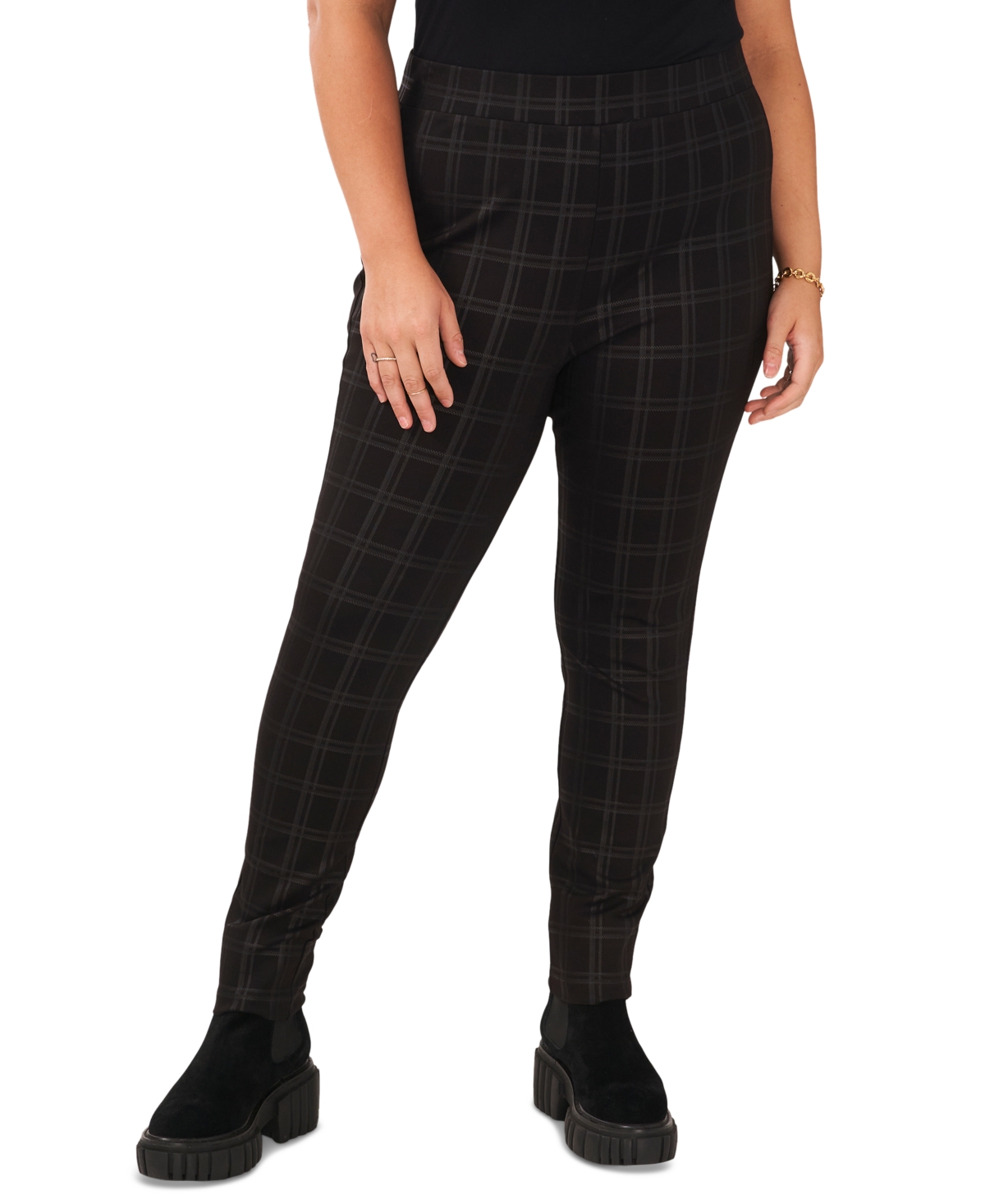 Vince Camuto Plus Size Plaid Leggings