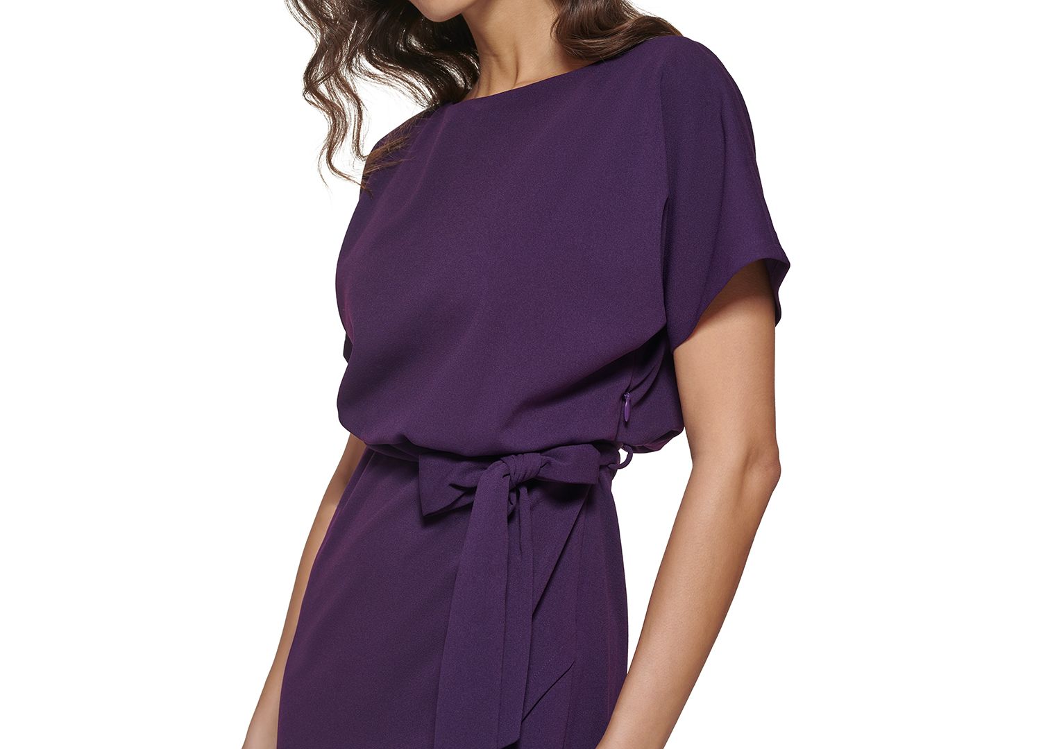 Blouson Wrap Dress