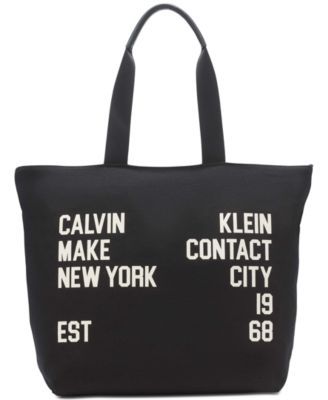 Calvin klein canvas tote bag online