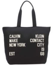 Calvin Klein Hayden Studded Signature Large Tote Bag - Macy's