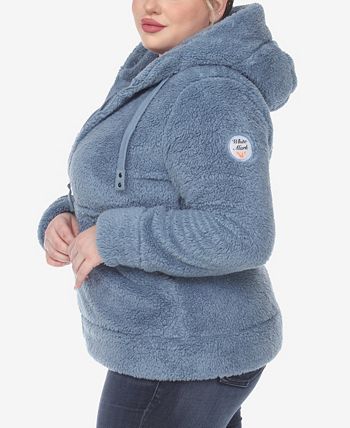 White Mark Women's Plus Size Hooded Sherpa Jacket main image 1