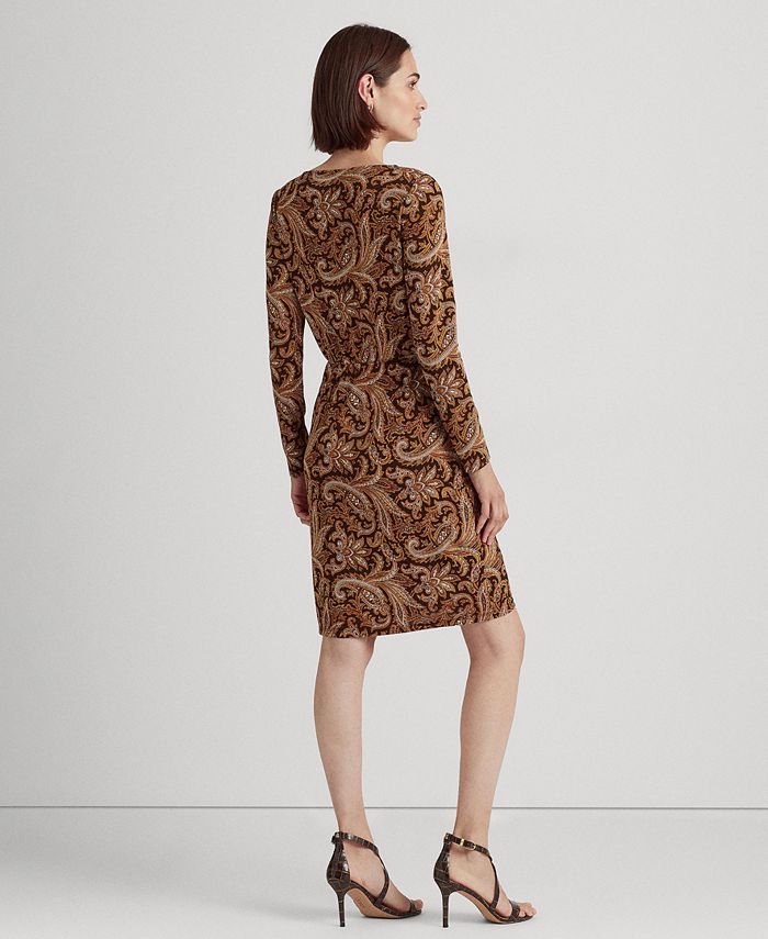 Ralph Lauren Paisley Dress Paisley Surplice Stretch Jersey Dress For Women Ralph  Lauren BE