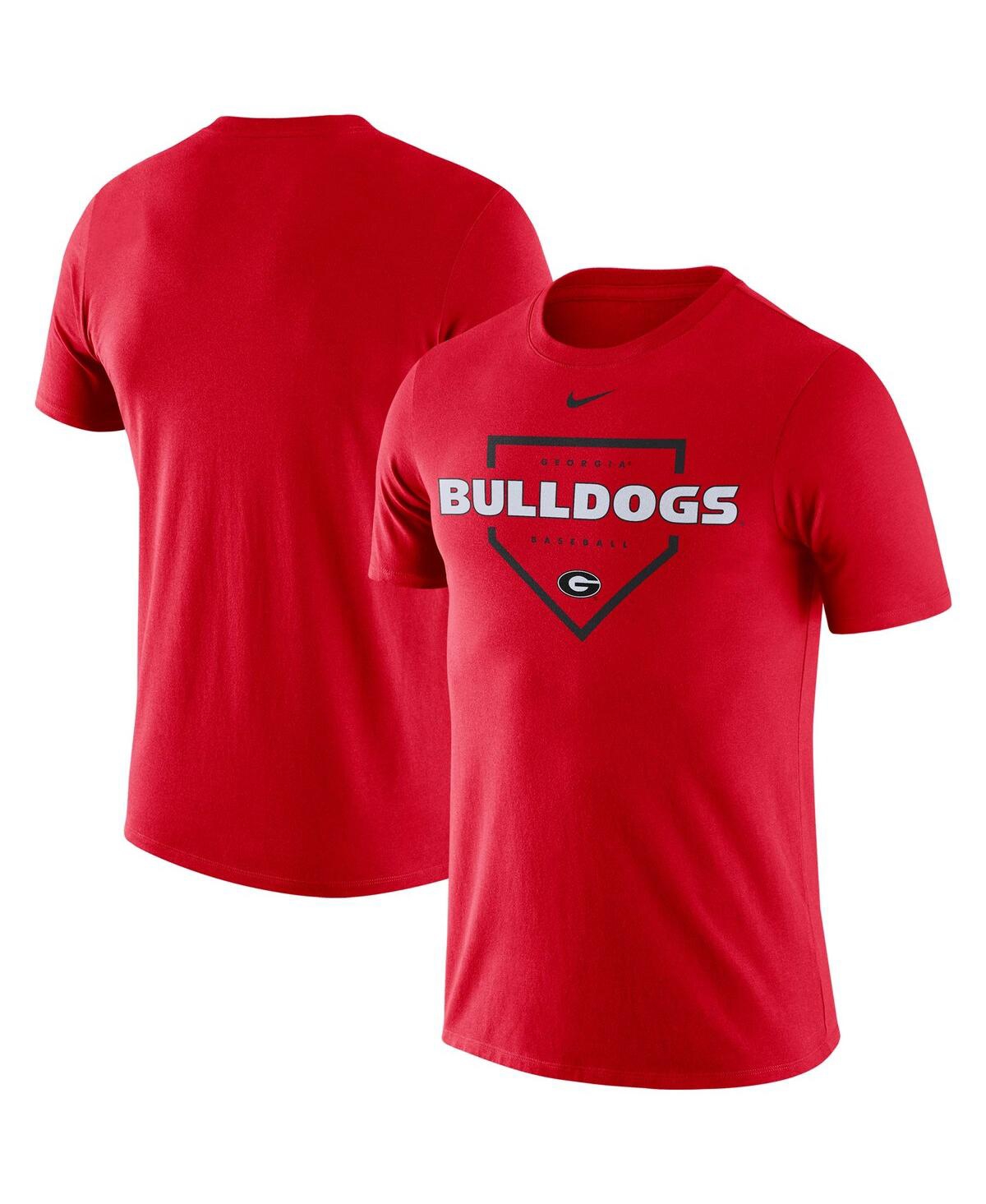 Men's Nike Red Georgia Bulldogs Baseball Plate Performance T-shirt