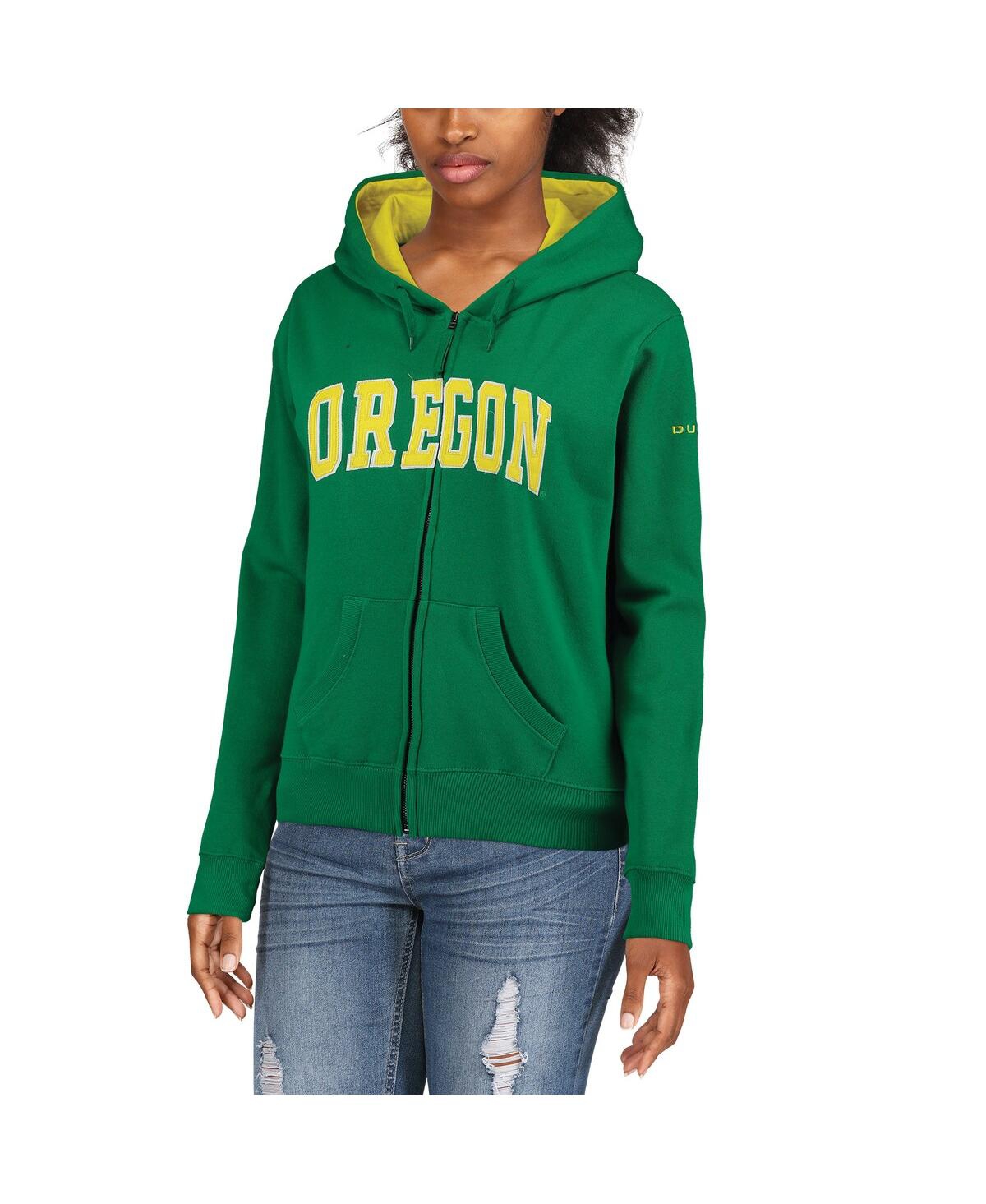 Colosseum Women's Kelly Green Oregon Ducks Arched Name Full-zip Hoodie In Kelly Green