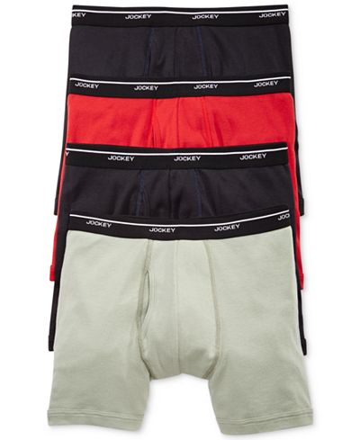 Jockey Men's Tagless Low-Rise Boxer Briefs 4-Pack