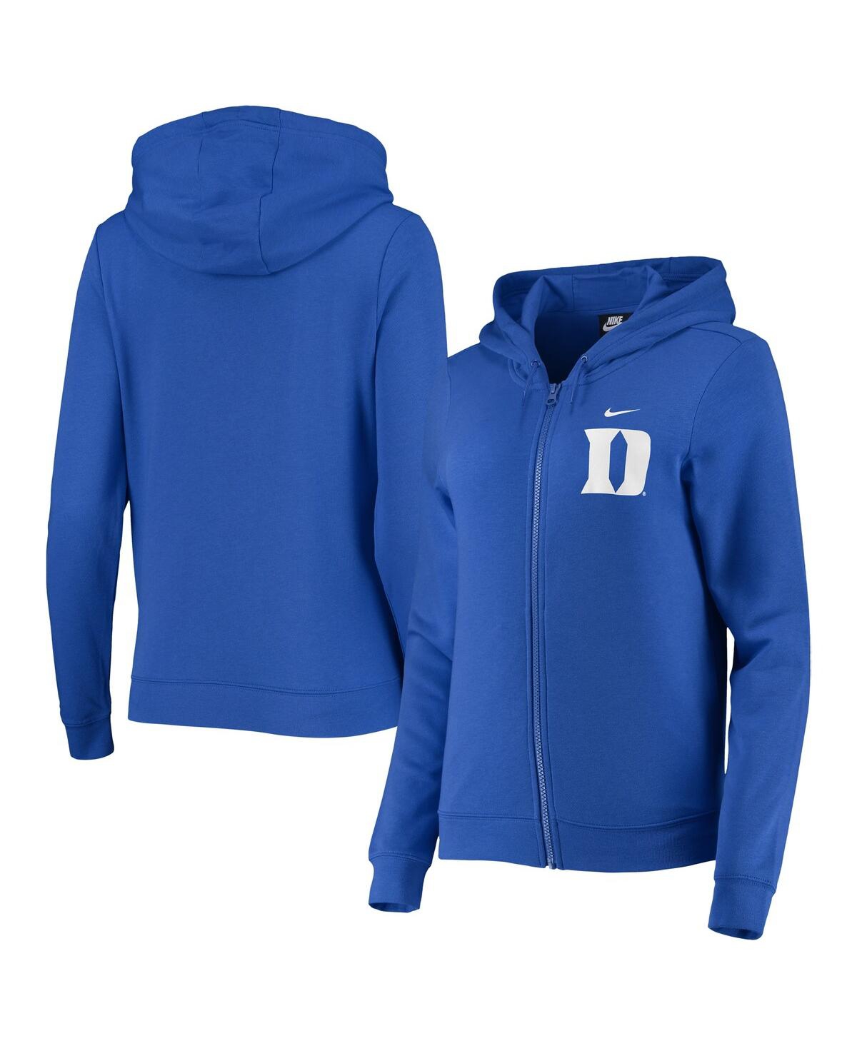 Shop Nike Women's  Royal Duke Blue Devils Varsity Fleece Full-zip Hoodie