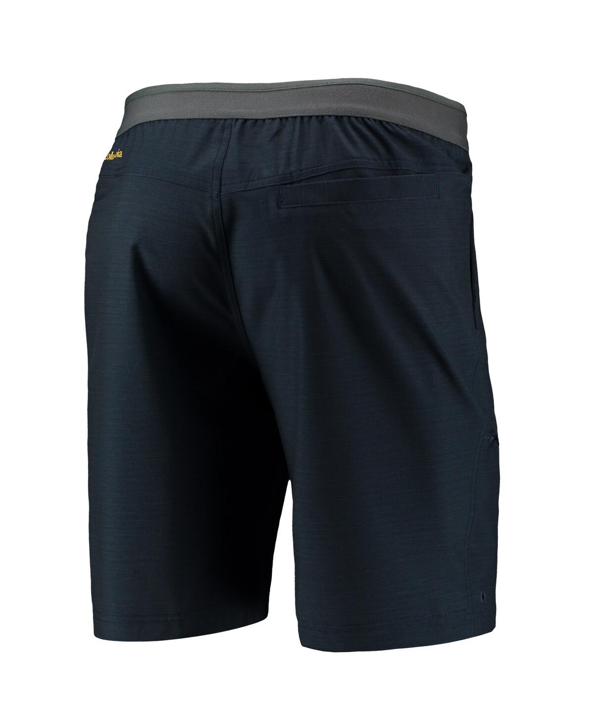 Shop Columbia Men's  Navy Michigan Wolverines Twisted Creek Omni-shield Shorts