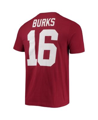 Men's Treylon Burks Cardinal Arkansas Razorbacks 2022 NFL Draft Name and Number T-shirt