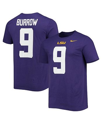 Men's Nike Joe Burrow Purple LSU Tigers Alumni Name & Number Team T-Shirt