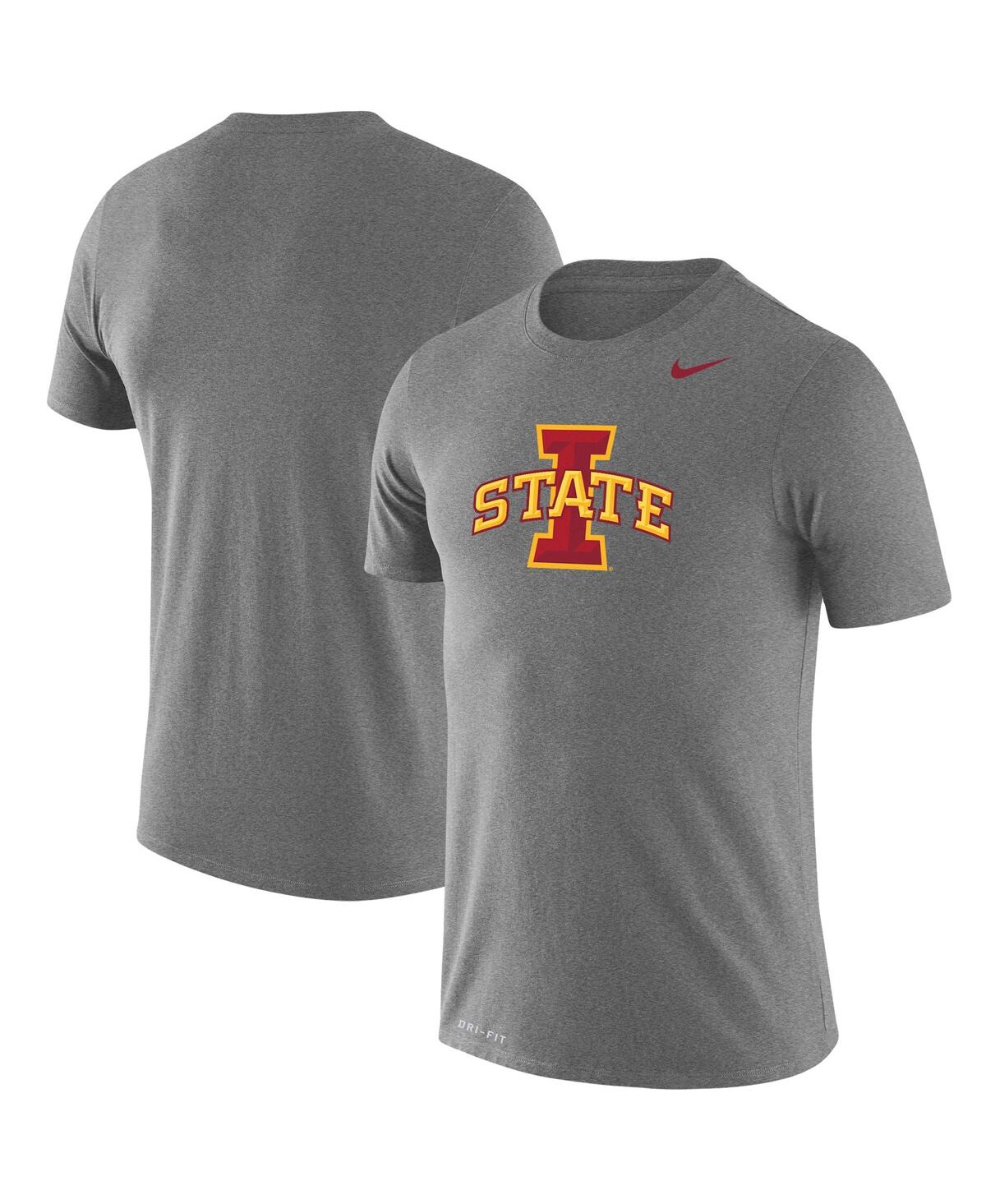 Men's Nike Heathered Gray Iowa State Cyclones School Logo Legend Performance T-shirt