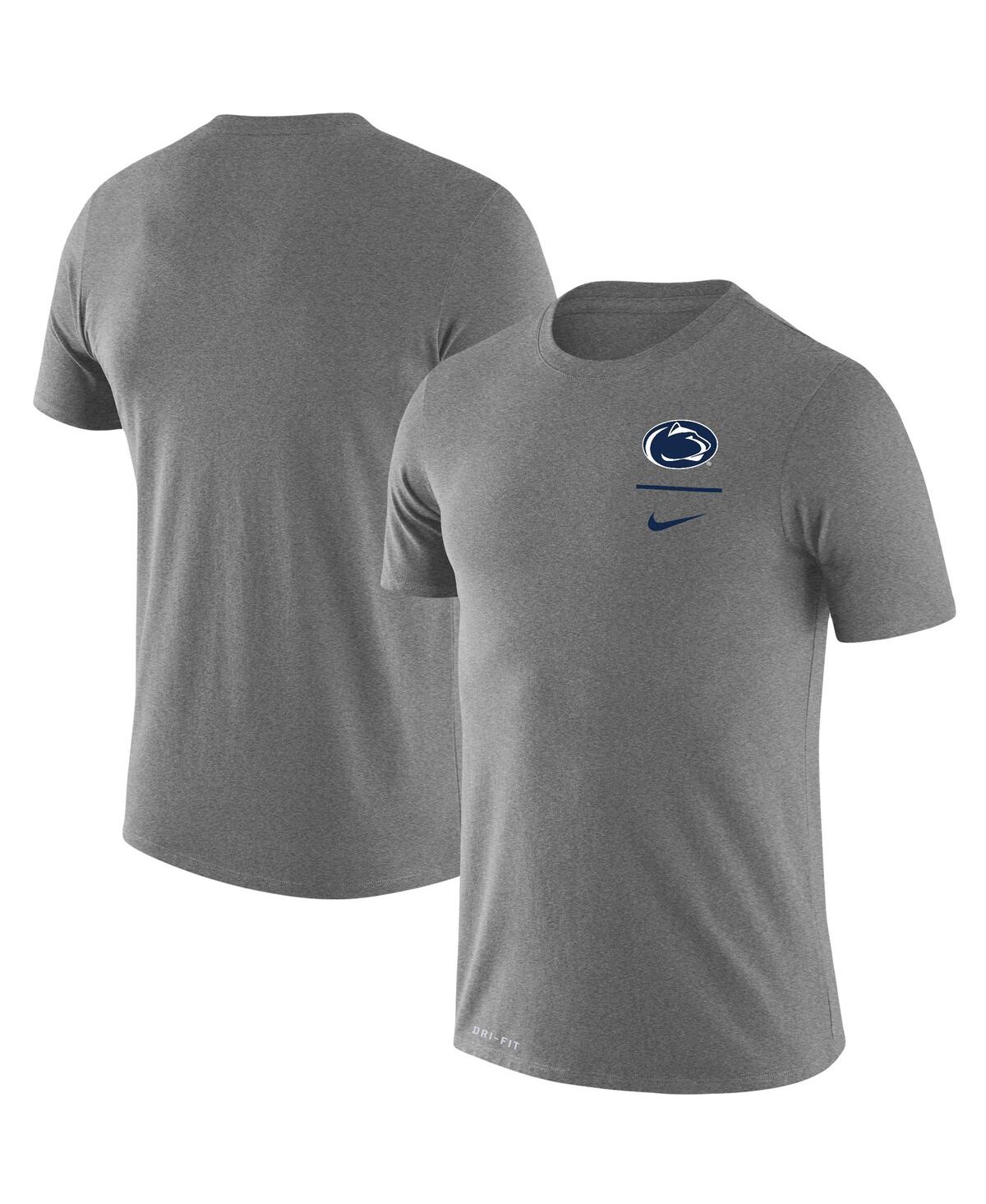 Men's Nike Heathered Gray Penn State Nittany Lions Logo Stack Legend Performance T-shirt