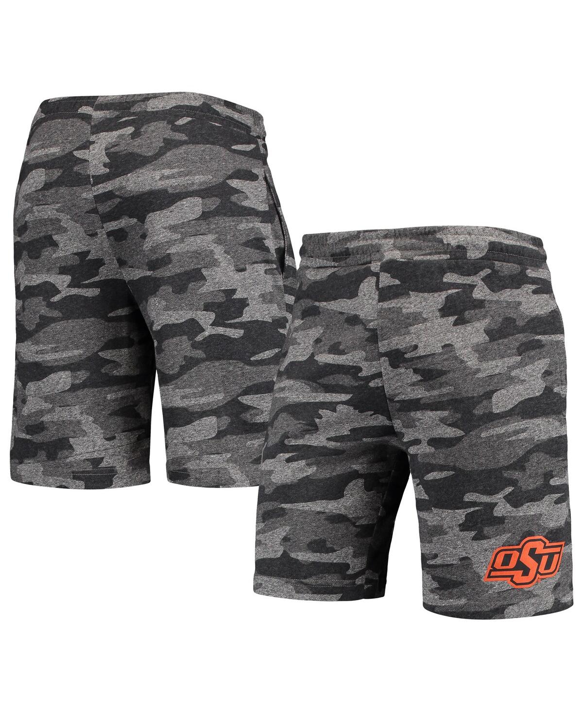 Men's Concepts Sport Charcoal, Gray Oklahoma State Cowboys Camo Backup Terry Jam Lounge Shorts - Charcoal, Gray