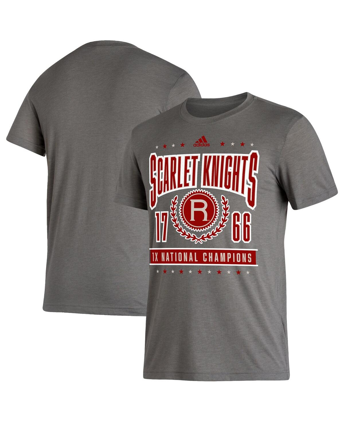 Adidas Originals Men's Adidas Heathered Charcoal Rutgers Scarlet Knights 1x National Champions Reminisce T-shirt