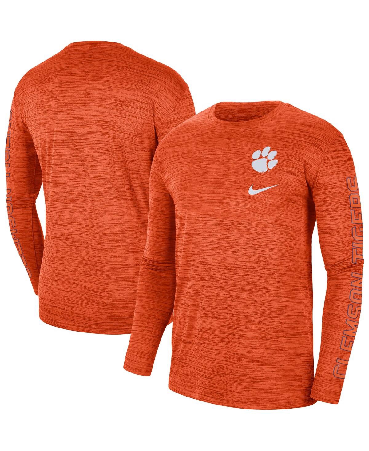 Men's Nike Orange Clemson Tigers Velocity Legend Team Performance Long Sleeve T-shirt