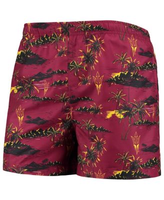 Men's Maroon Arizona State Sun Devils Island Palm Swim Trunks