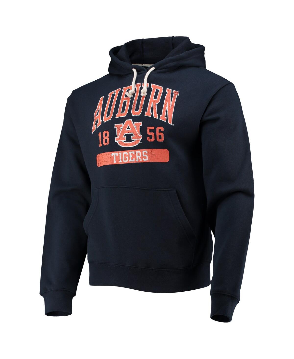Shop League Collegiate Wear Men's  Navy Auburn Tigers Volume Up Essential Fleece Pullover Hoodie