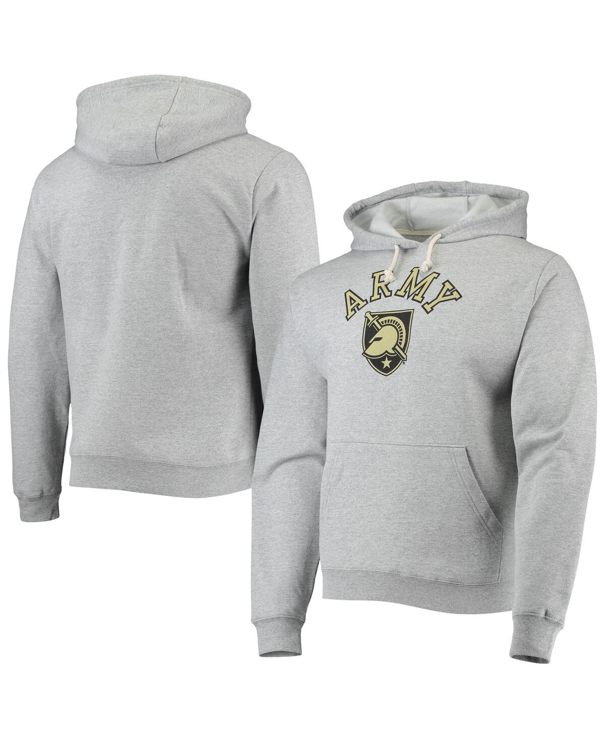Shop League Collegiate Wear Men's  Heathered Gray Army Black Knights Seal Neuvo Essential Fleece Pullover