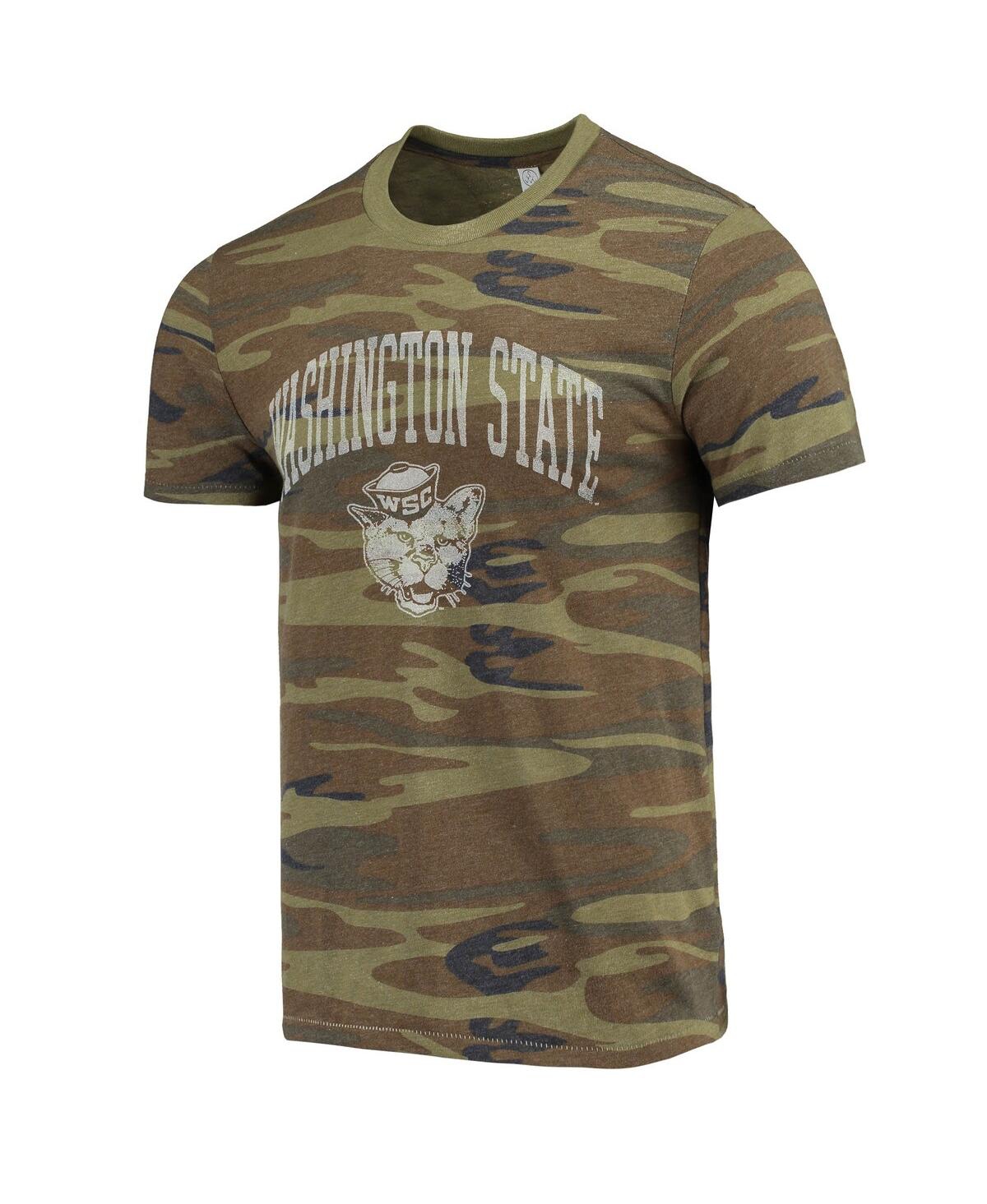Shop Alternative Apparel Men's  Camo Washington State Cougars Arch Logo Tri-blend T-shirt