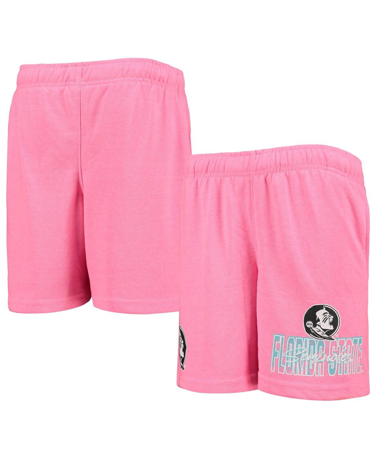 Outerstuff Big Boys Pink Florida State Seminoles Super Fresh Neon Daze Shorts In Pink
