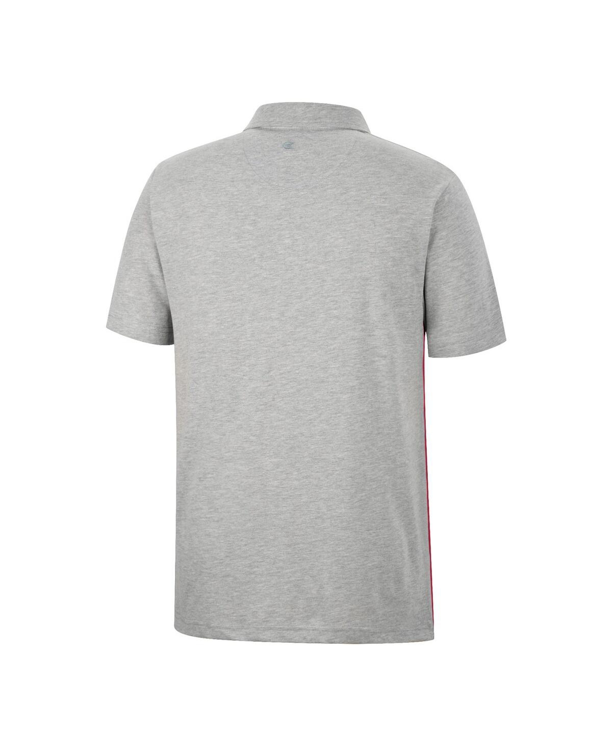 Shop Colosseum Men's  Cardinal, Heathered Gray Stanford Cardinal Caddie Polo Shirt In Cardinal,heathered Gray