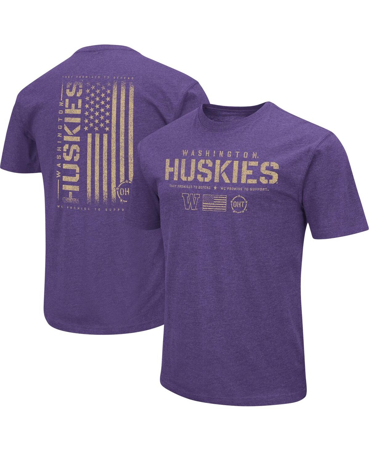 Men's Colosseum Purple Washington Huskies Oht Military-Inspired Appreciation Flag 2.0 T-shirt - Purple