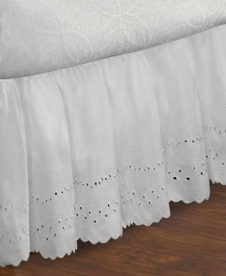 Ruffled Eyelet 18" Drop Bed Skirt, California King